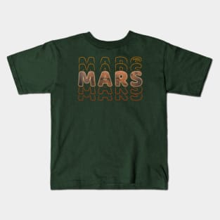 Typograph Planet Mars: The Red Planet Kids T-Shirt